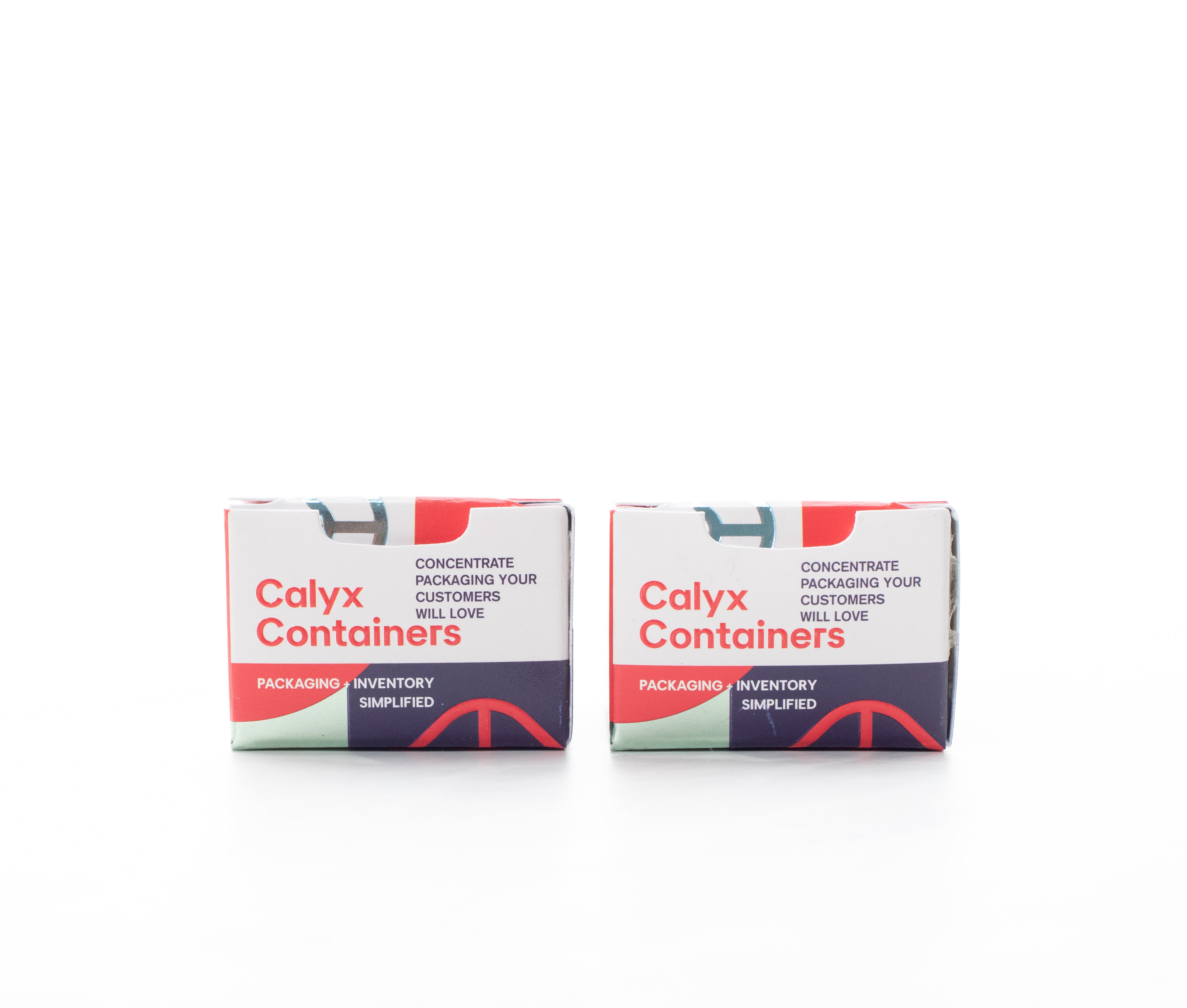 Two custom printed corrugated boxes on a white background.