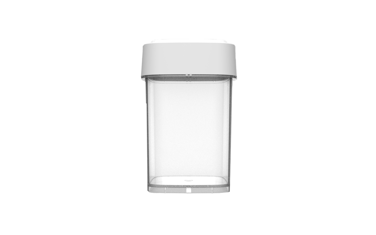 Calyx Containers Clear 145D Dram for cannabis packaging with white lid