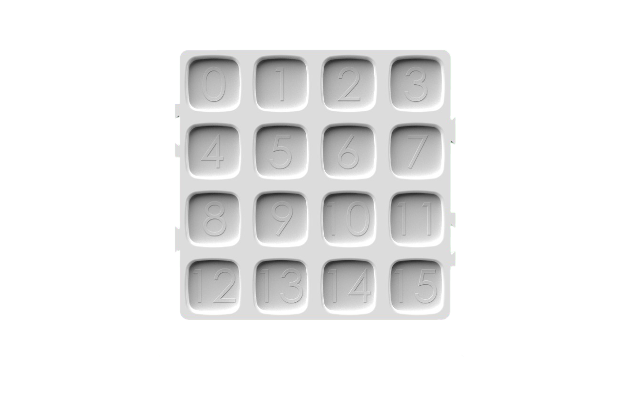 Calyx Containers 45D White Tray Insert for cannabis packaging inventory management.