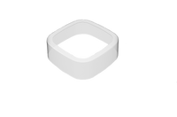 Calyx Dram 45D tamper-evident shrink band on transparent background.