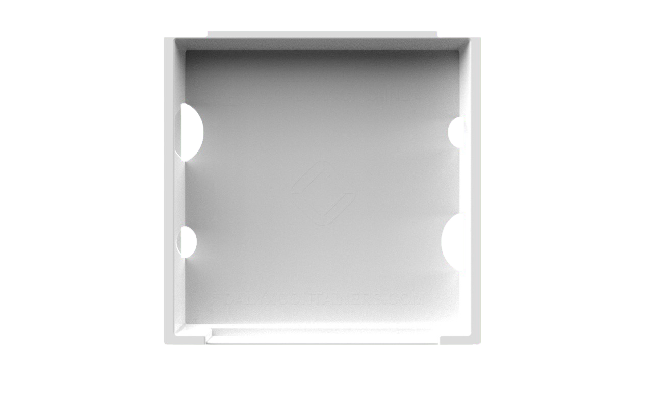 Calyx Containers White Tray for cannabis packaging inventory management.
