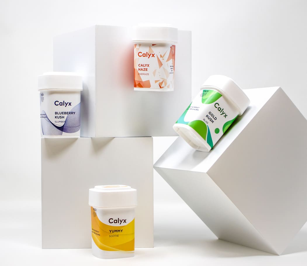 Calyx product packaging on a white background